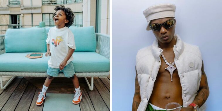 Wizkid and his son Zion
